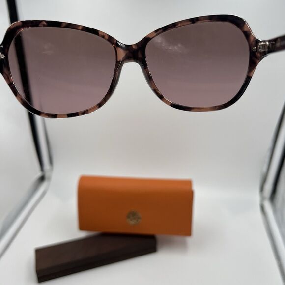 Tory Burch Sunglasses Tortoise Shell Frame Exaggerated Cat Eye Rose Brown Lens main image 3